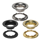 Rolled Rim Brass Grommets & Spur Washers