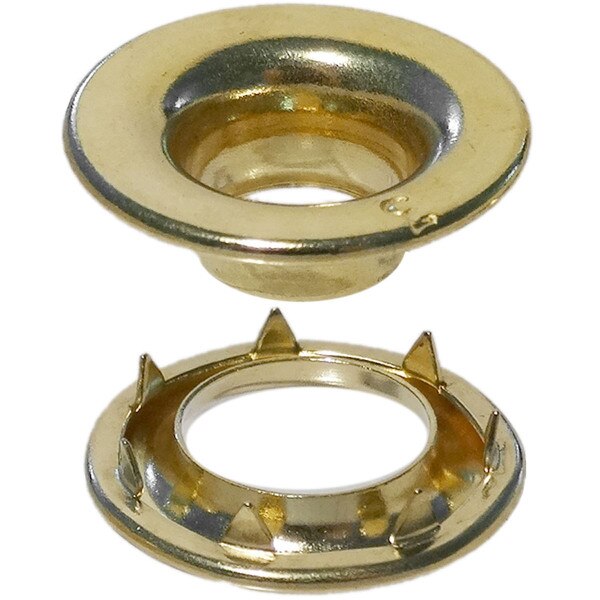 3 ROLLED RIM GROMMET and SPUR WASHER BRASS (3RRGSW) Stimpson  Store